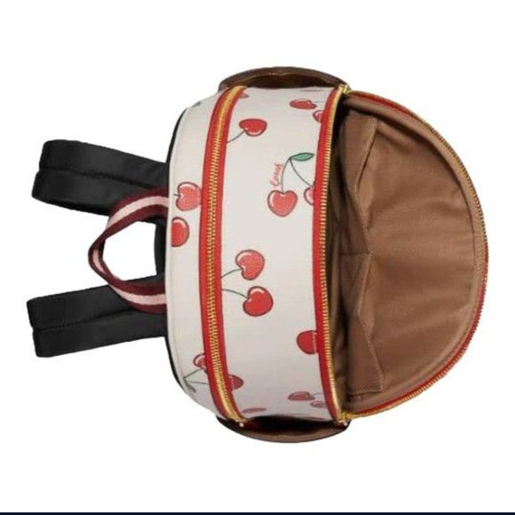 NWT COACH Court Backpack With Heart Cherry Print | Comp Value $450 | CE628 - Picture 7 of 9
